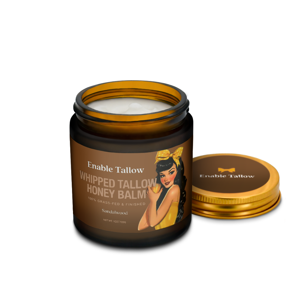 Whipped Beef Tallow and Manuka Honey Balm - Sandalwood
