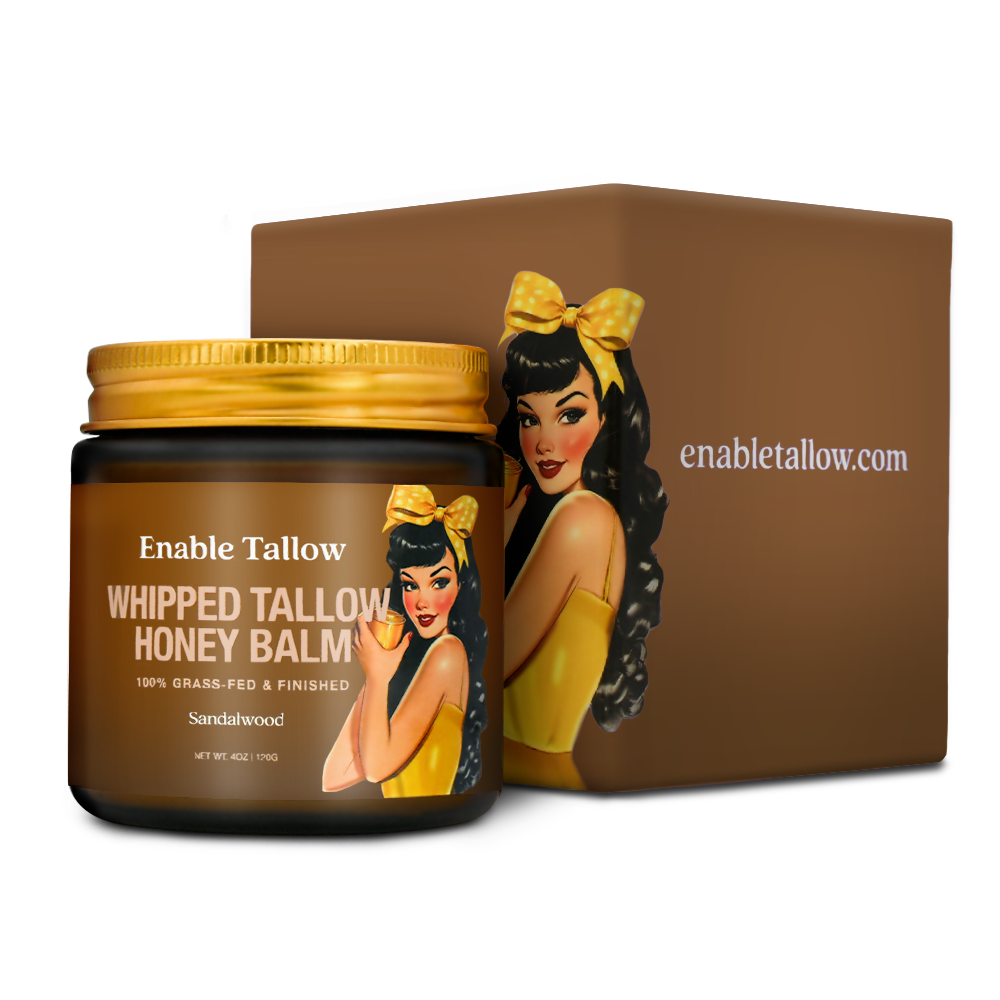 Whipped Beef Tallow and Manuka Honey Balm - Sandalwood