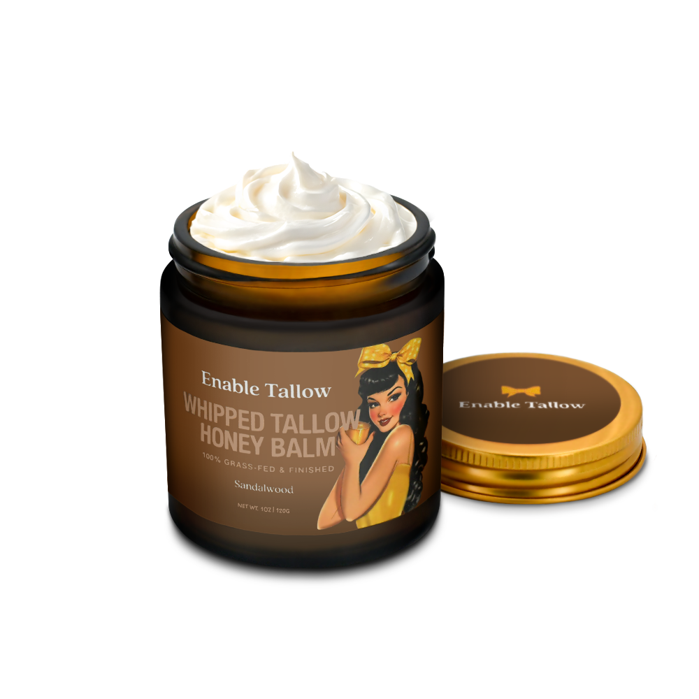 Whipped Beef Tallow and Manuka Honey Balm - Sandalwood