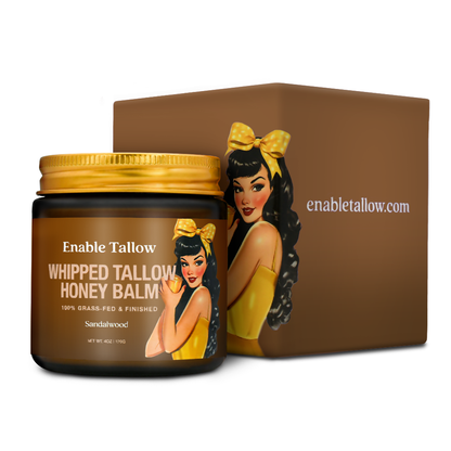 Whipped Beef Tallow and Manuka Honey Balm - Sandalwood